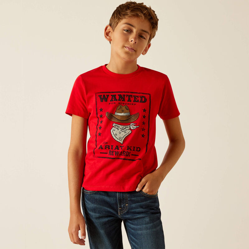 Ariat Boy's Red Wanted T-Shirt