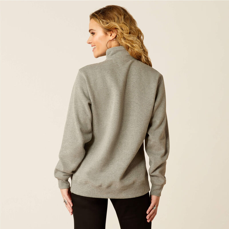 Ariat Women's Heather Gray Pasture ½ Zip Pullover