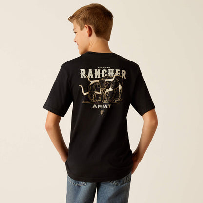 Ariat Boy's Black American Rancher T-Shirt