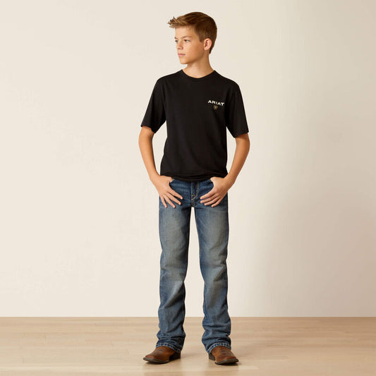 Ariat Boy's Black American Rancher T-Shirt