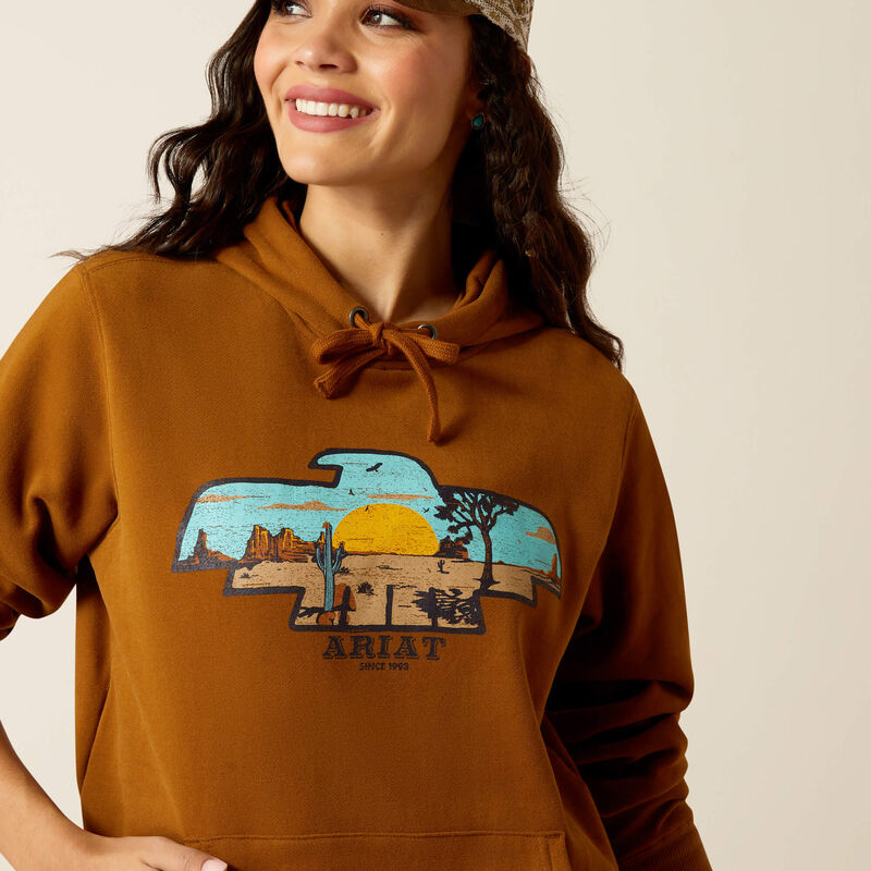 Ariat Women's Chestnut Horse Horizon Eagle Hoodie