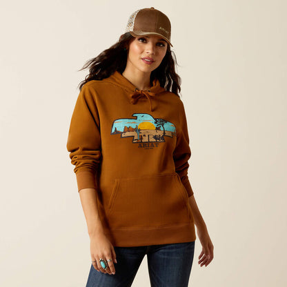 Ariat Women's Chestnut Horse Horizon Eagle Hoodie