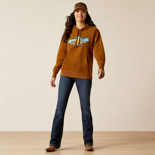 Ariat Women's Chestnut Horse Horizon Eagle Hoodie