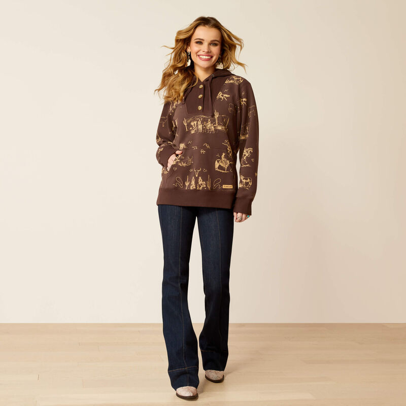 Ariat Women's Brown Ranchin' Hoodie