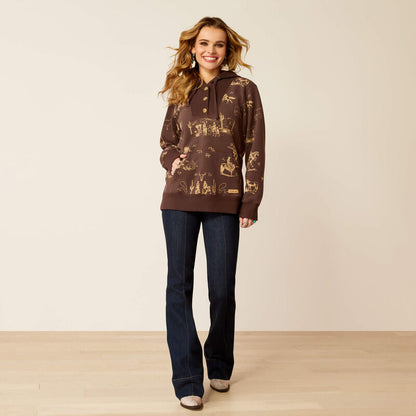 Ariat Women's Brown Ranchin' Hoodie