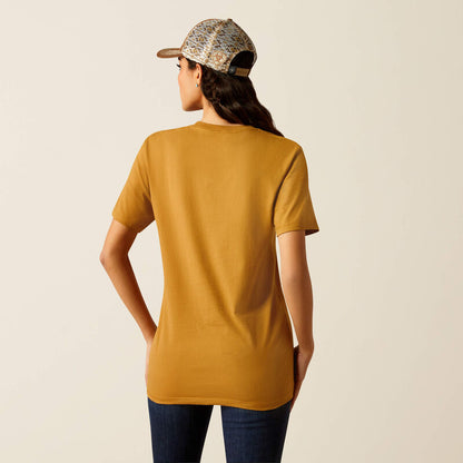 Ariat Women's Harvest Gold Longhorn Brand T-Shirt