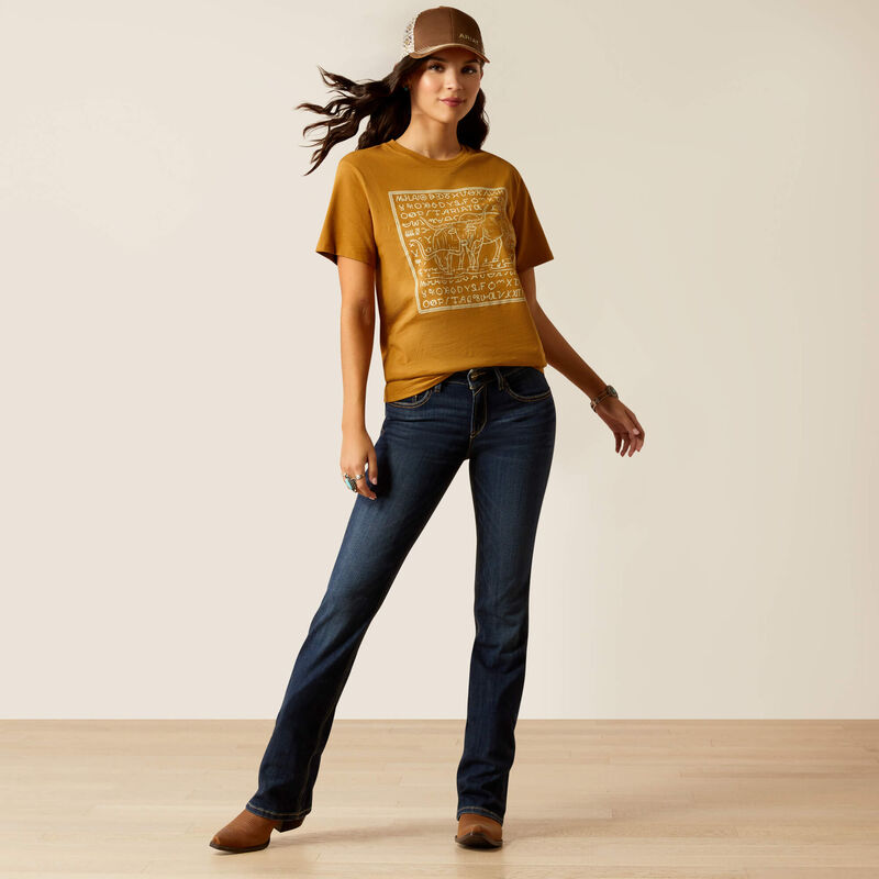 Ariat Women's Harvest Gold Longhorn Brand T-Shirt