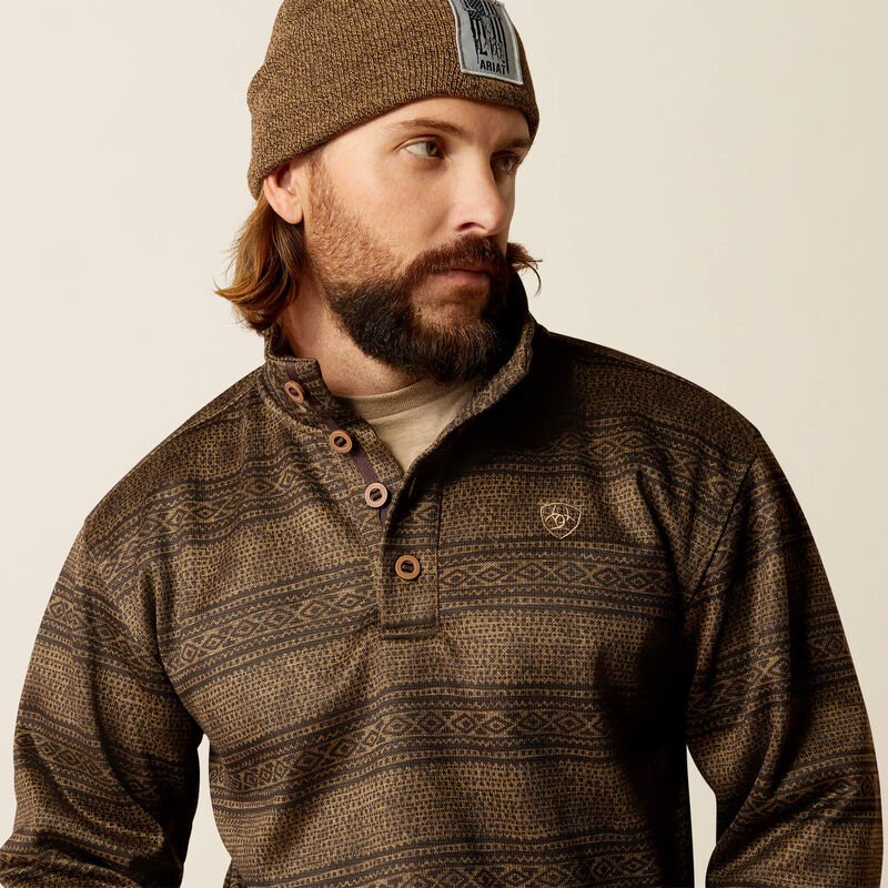 Ariat Men's Brown Southwest Serape Wesley Pullover