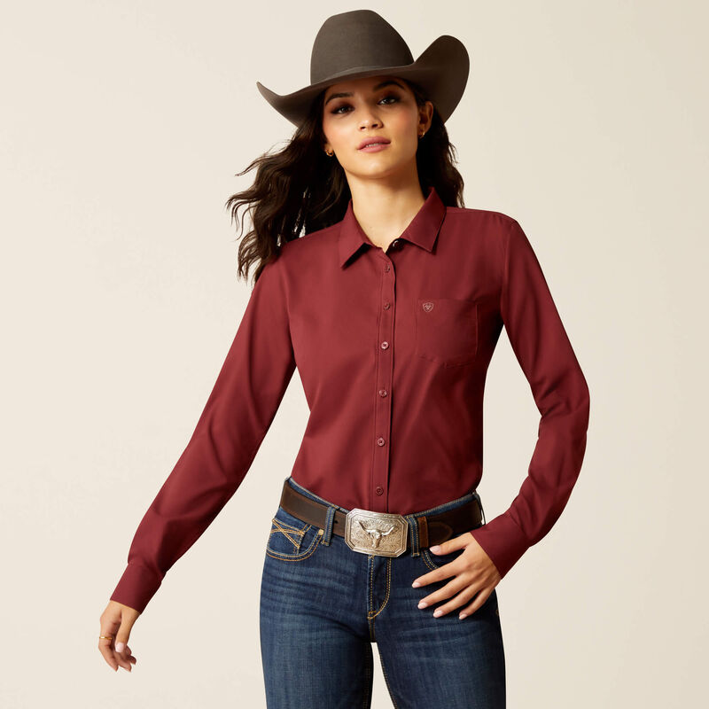 Ariat Women's Kirby Tawny Port Western Shirt