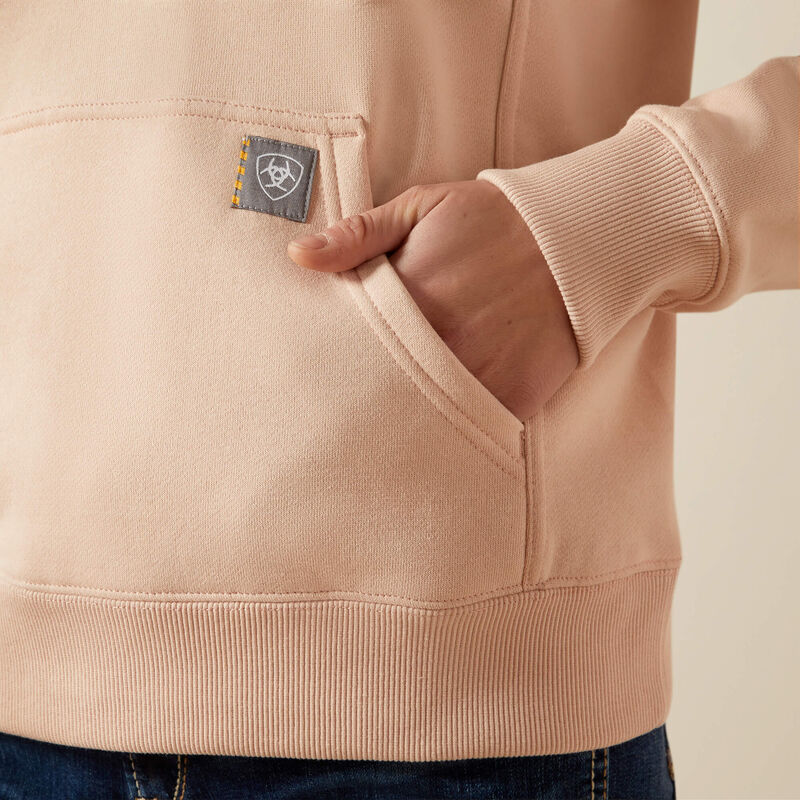 Ariat Women's Rebar Cameo Rose Funnel Neck Sweatshirt