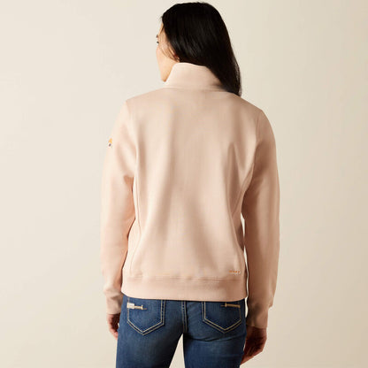 Ariat Women's Rebar Cameo Rose Funnel Neck Sweatshirt