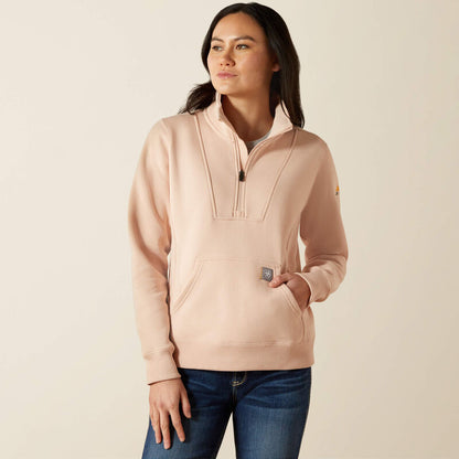 Ariat Women's Rebar Cameo Rose Funnel Neck Sweatshirt