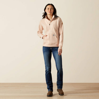 Ariat Women's Rebar Cameo Rose Funnel Neck Sweatshirt