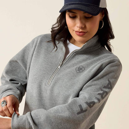Ariat Women's Heather Gray Foundation ½ Zip Pullover