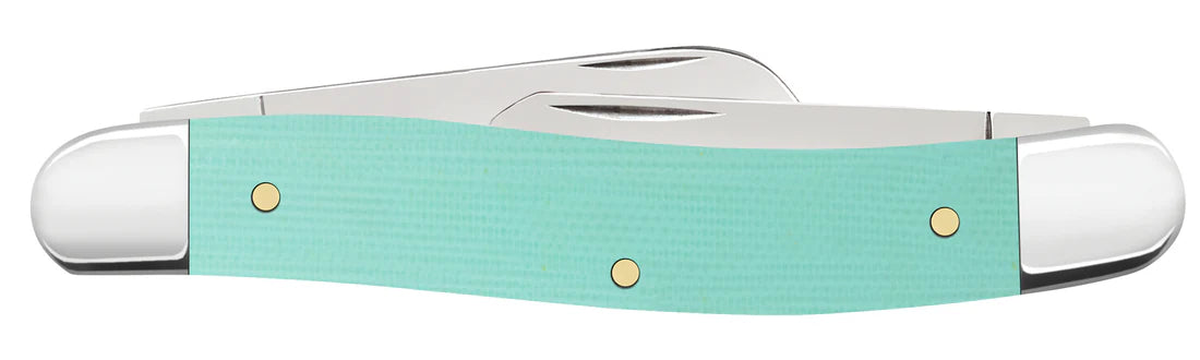 Case Smooth Seafoam Green G-10 Medium Stockman Knife