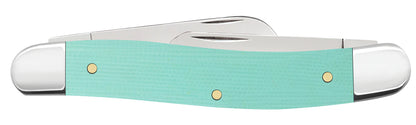 Case Smooth Seafoam Green G-10 Medium Stockman Knife