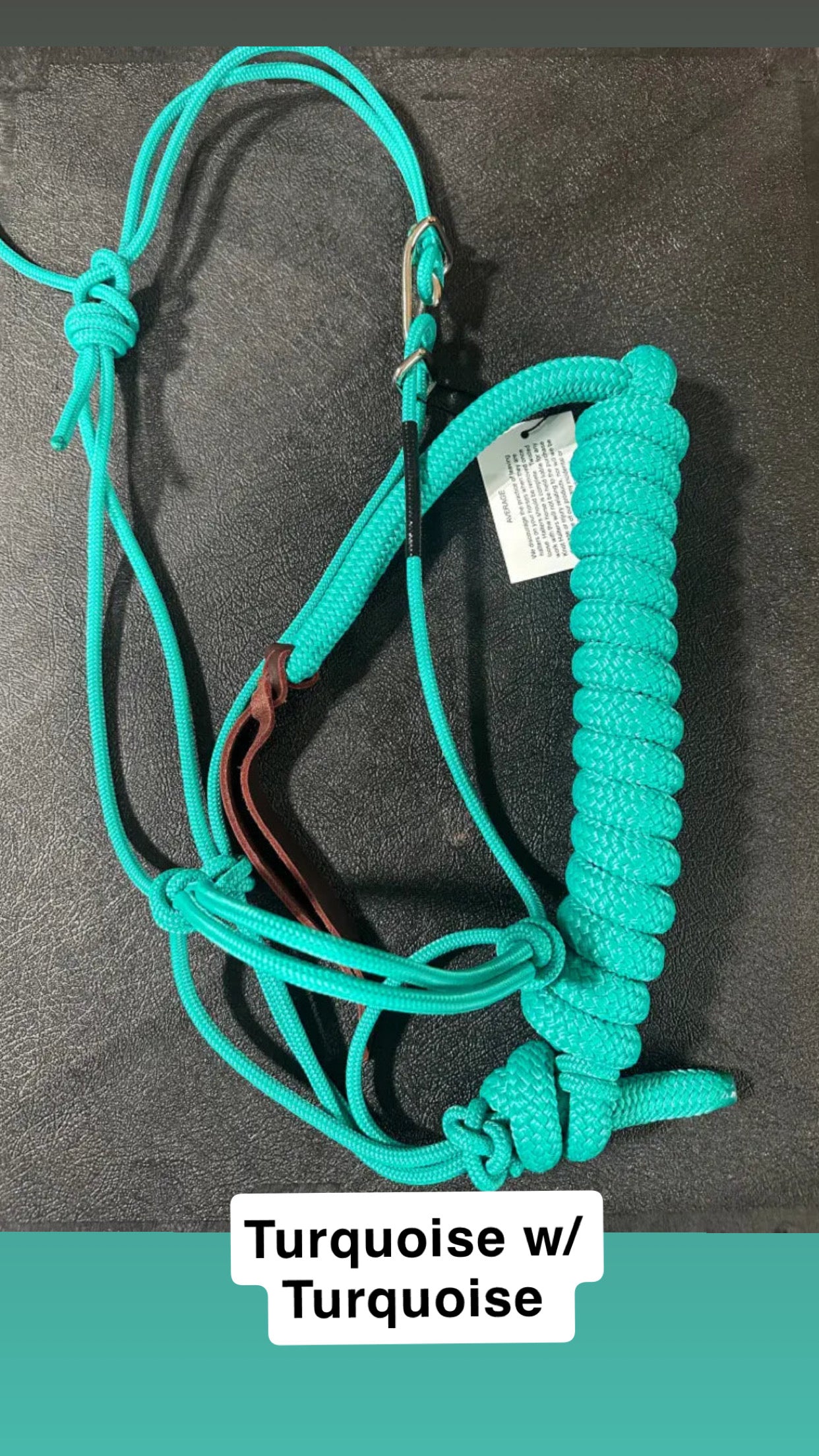 Twisted Knot Halters Rope Halter w/ Easy Off Clip & Lead