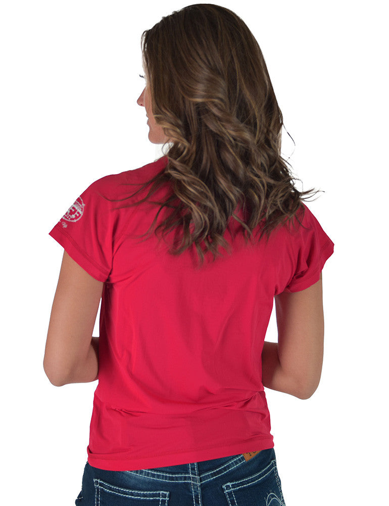 Cowgirl Tuff Women's Red Short Sleeve Cooling Breathe T-Shirt