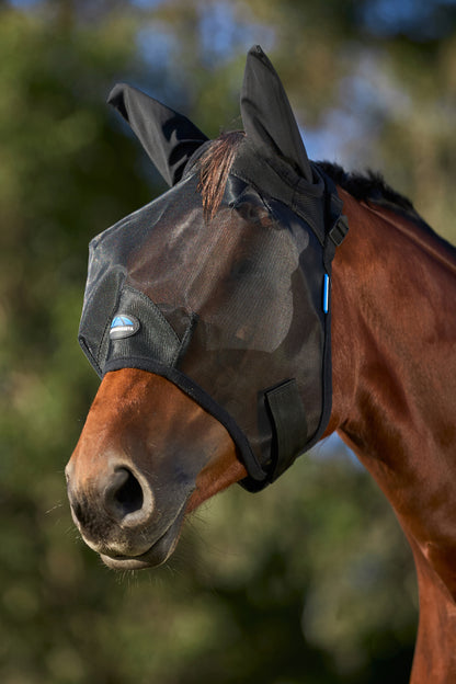 Weatherbeeta Comfitec Insect Guard Fly Mask With Ears- Black