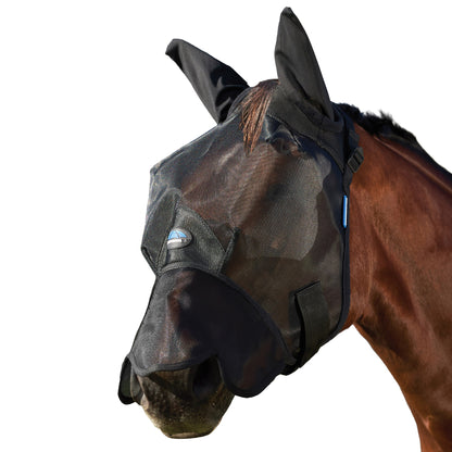 Weatherbeeta Comfitec Insect Guard Fly Mask With Ears & Nose- Black