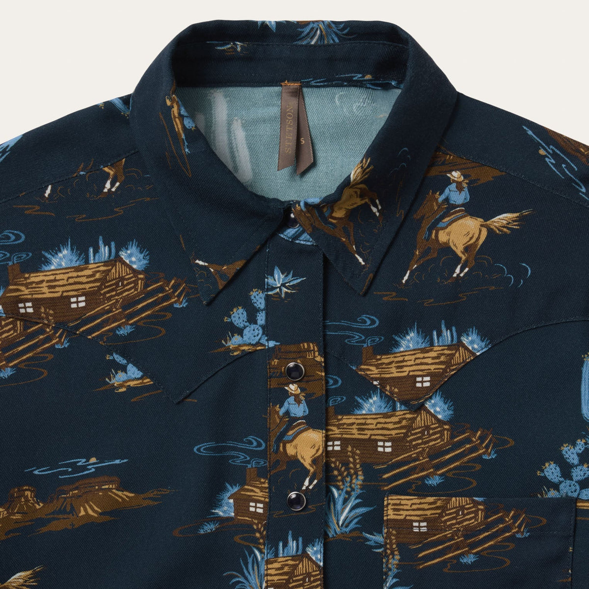 Stetson Women's Ranch Life Print Western Shirt