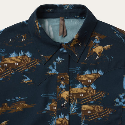 Stetson Women's Ranch Life Print Western Shirt