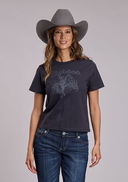 Stetson Women's Dark Gray Desert Cowgirl T-Shirt