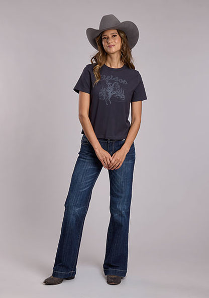 Stetson Women's Dark Gray Desert Cowgirl T-Shirt