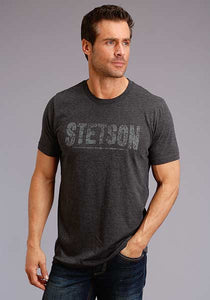 Stetson Men's Distressed Stetson Logo T-Shirt