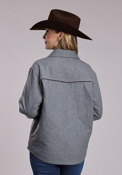 Stetson Women's Grey Wool Blend Shirt Jacket