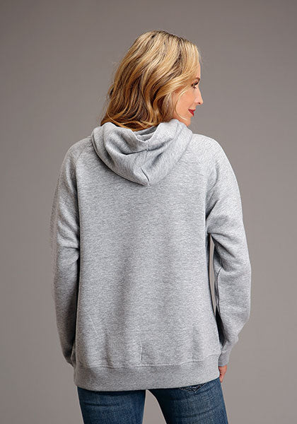 Stetson Women's Heather Gray Chain Embroidery Hoodie