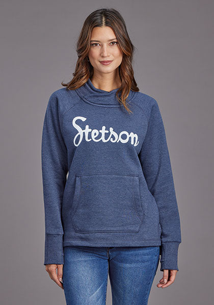 Stetson Women's Heather Navy Script Pullover