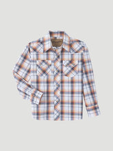 Load image into Gallery viewer, Wrangler Boy&#39;s Retro Spiced Plaid Western Shirt
