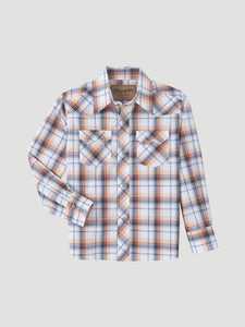 Wrangler Boy's Retro Spiced Plaid Western Shirt