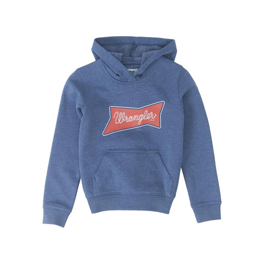 Wrangler Boy's Retro Dark Denim Rope Logo Hoodie