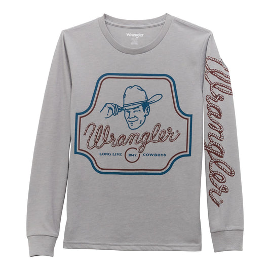 Wrangler Boy's Rope Sleeve Long Sleeve T-Shirt