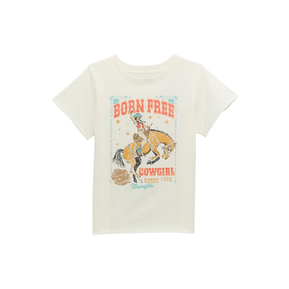 Wrangler Girl's White Born Free T-Shirt