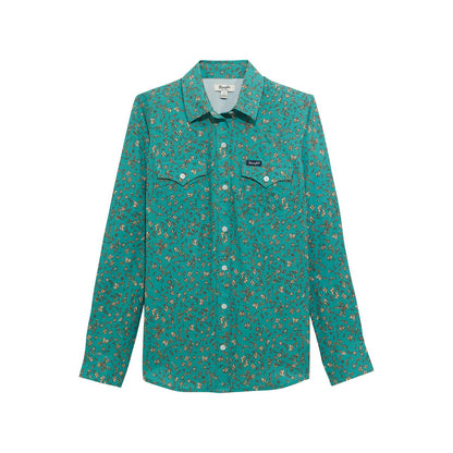 Wrangler Women's Performance Aria Green Western Shirt