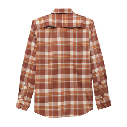 Wrangler Men's Mahogany Check ATG Western Shirt