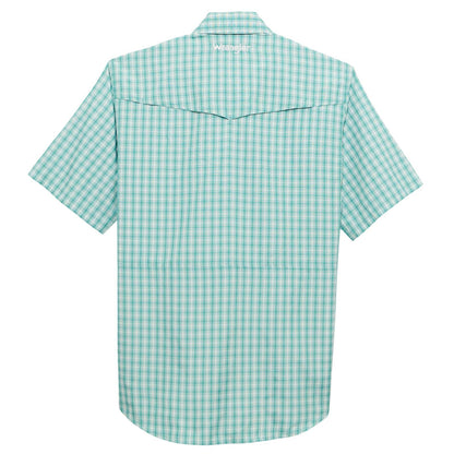 Wrangler Men's Latigo Bay Plaid ATG Short Sleeve Western Shirt