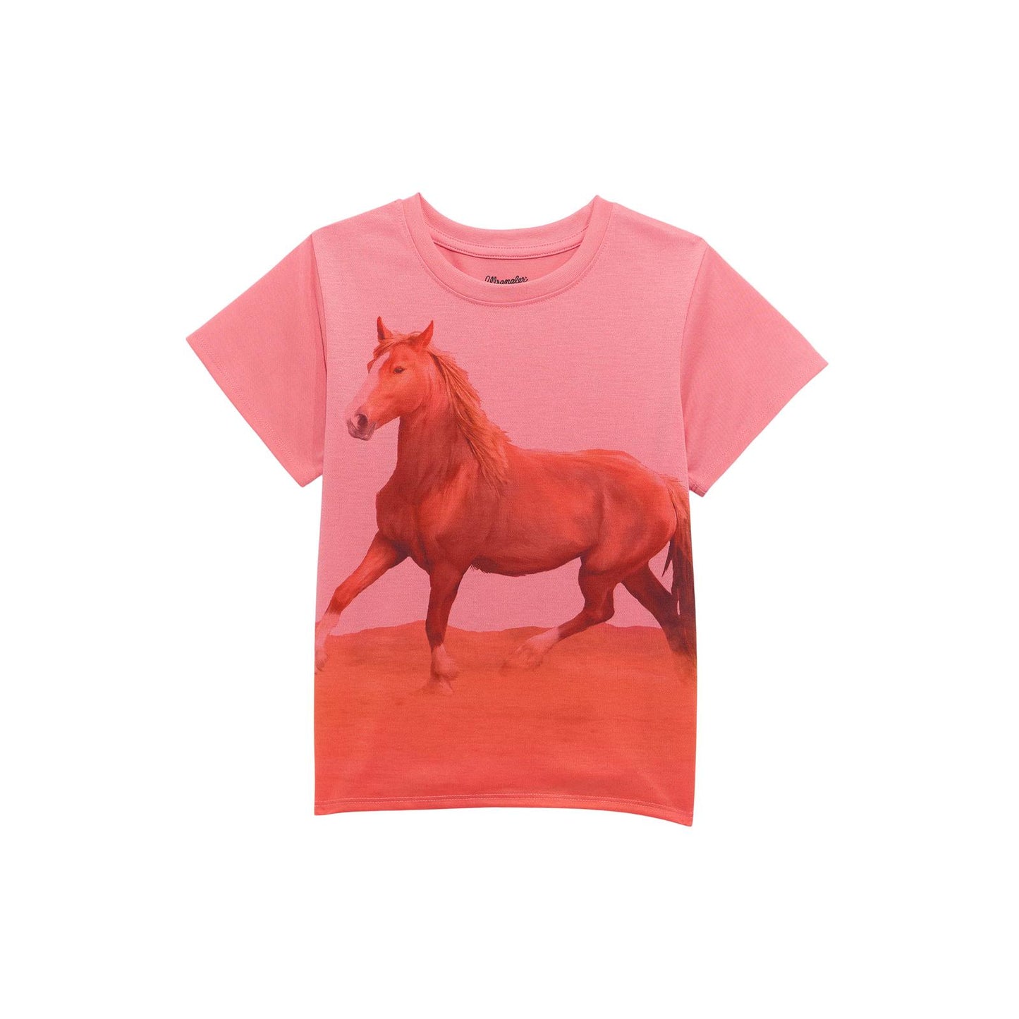 Wrangler Girl's Pink Horse Graphic T-Shirt