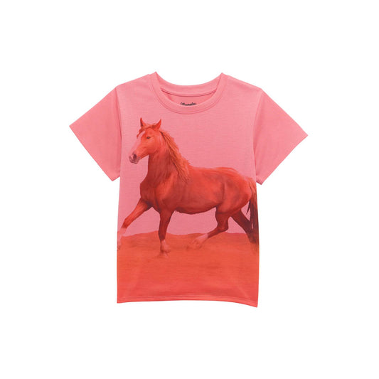 Wrangler Girl's Pink Horse Graphic T-Shirt