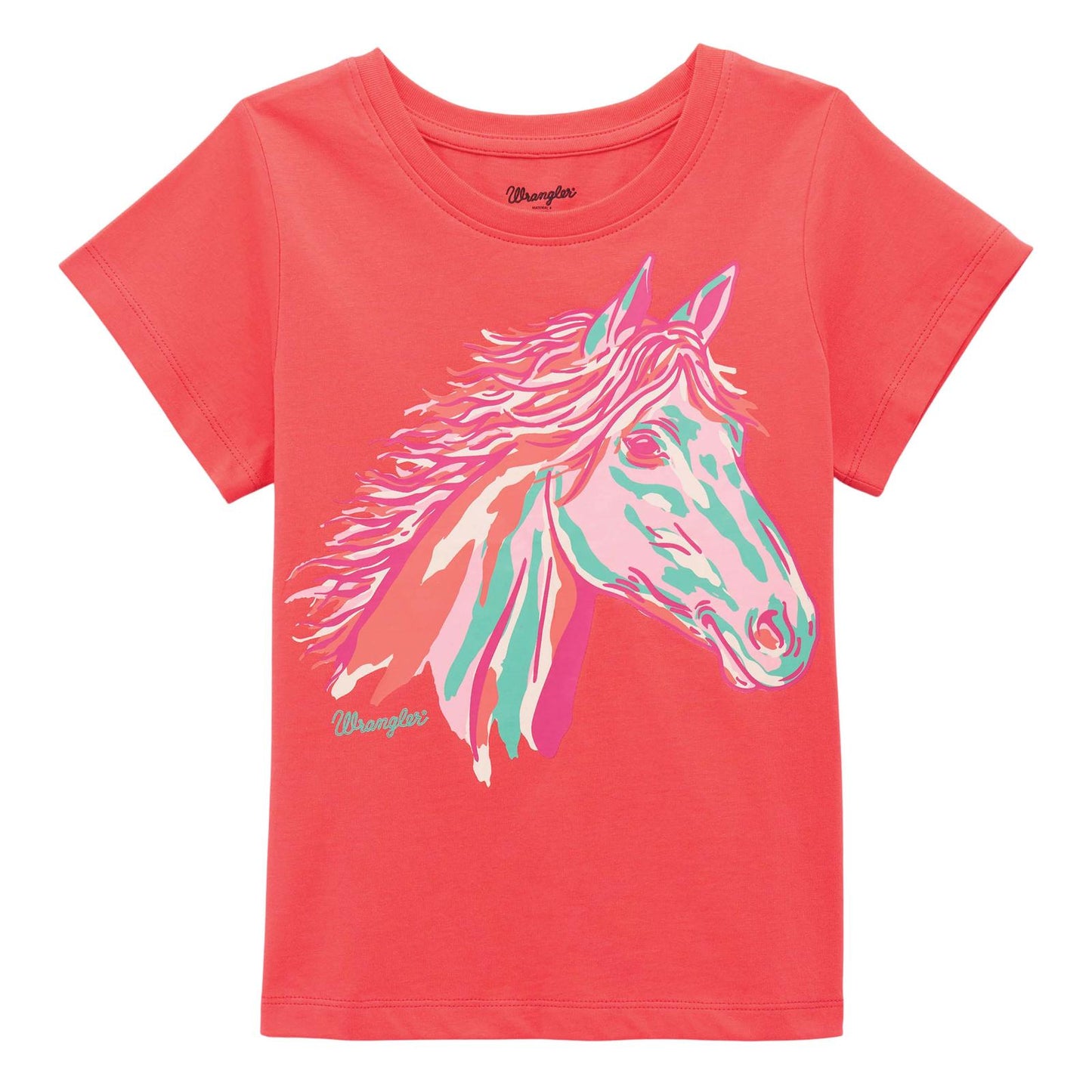 Wrangler Girl's Pink Watercolor Pony T-Shirt