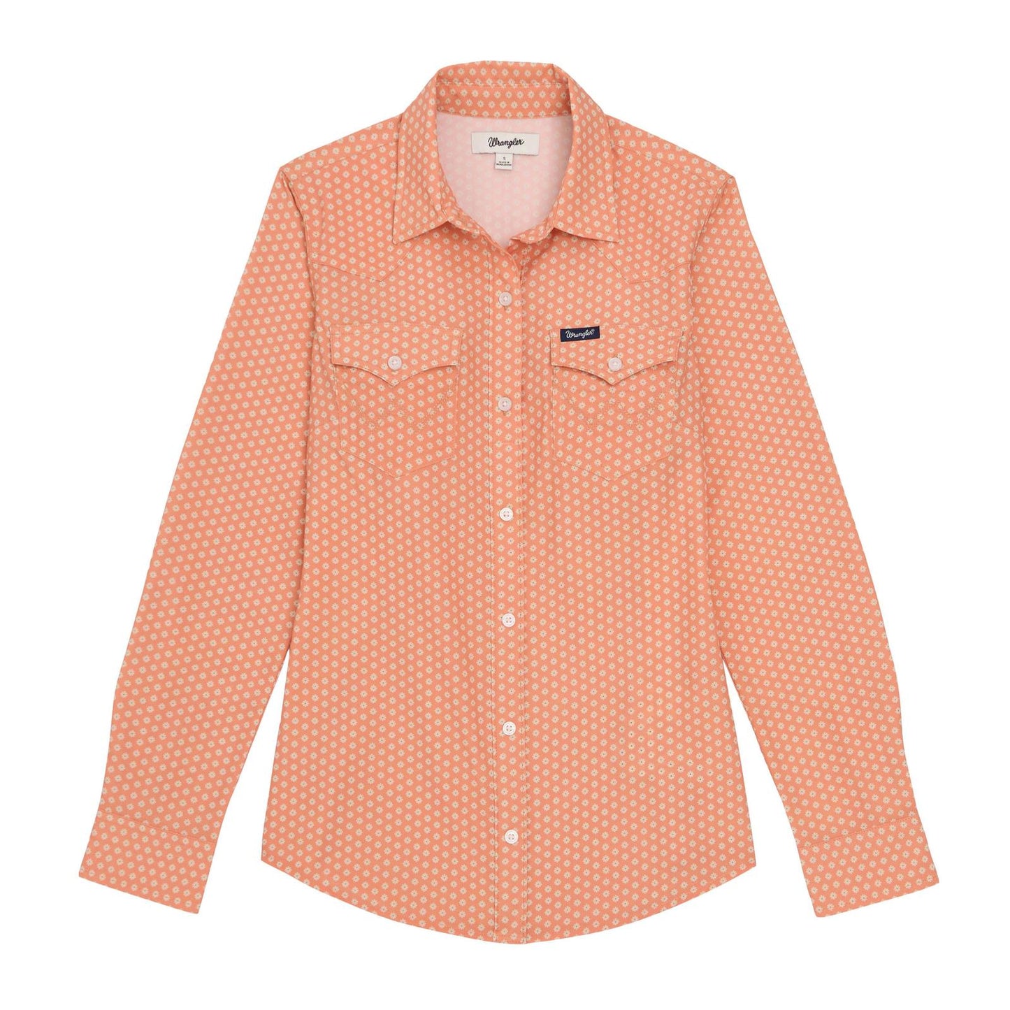 Wrangler Women's Performance Aria Orange Dot Western Shirt