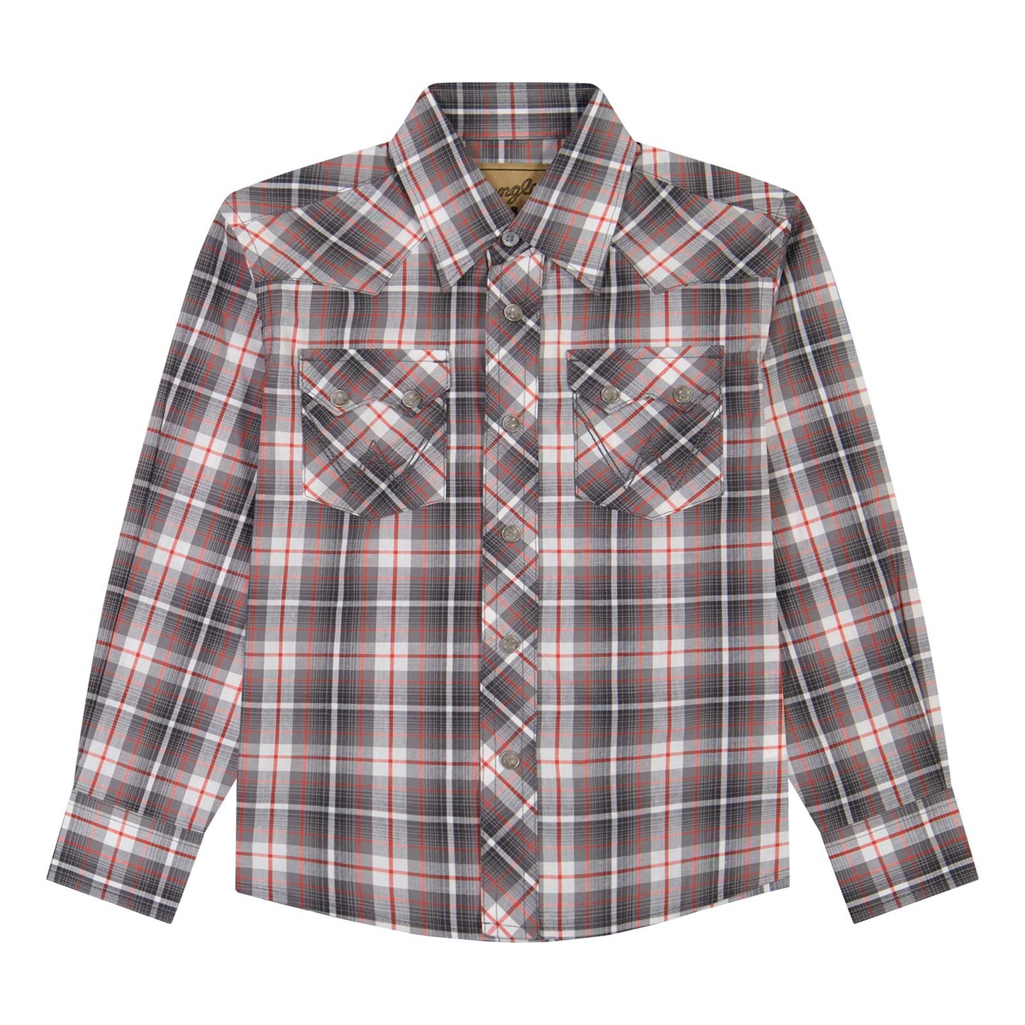 Wrangler Boy's Retro Plaid Western Shirt