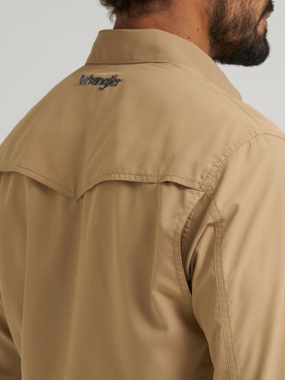 Wrangler Men's Khaki Western Performance Shirt