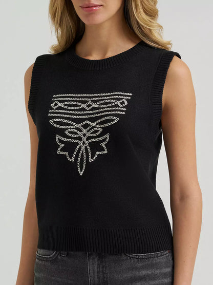 Wrangler Women's Western Stitch Sweater Vest