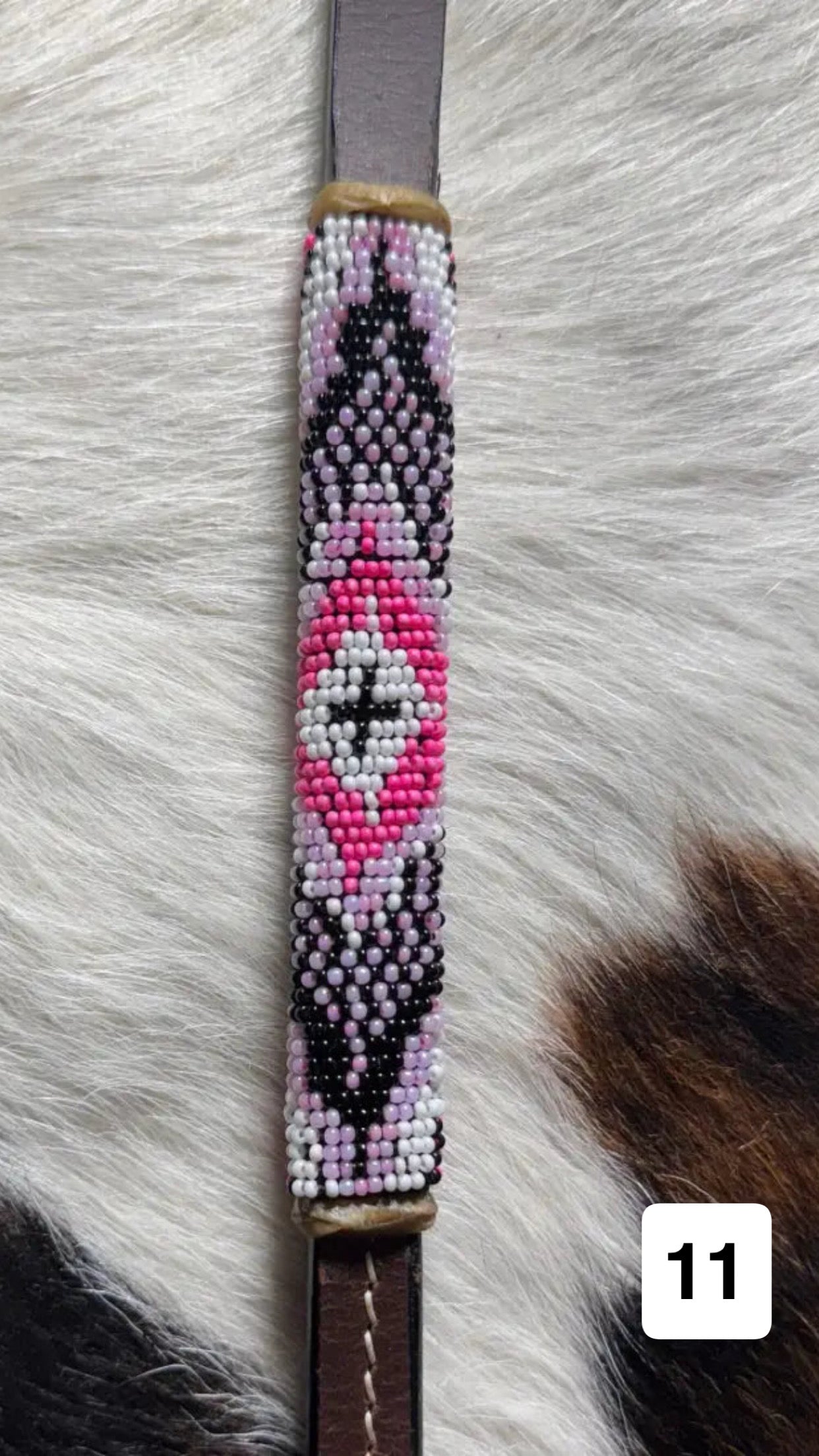 CST Leather Over & Under Whip - Beaded