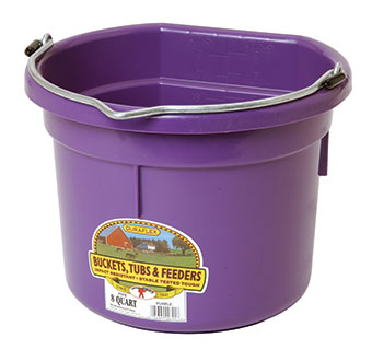 8 Quart Flat Back Plastic Bucket