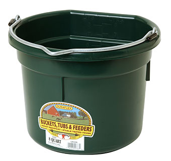8 Quart Flat Back Plastic Bucket